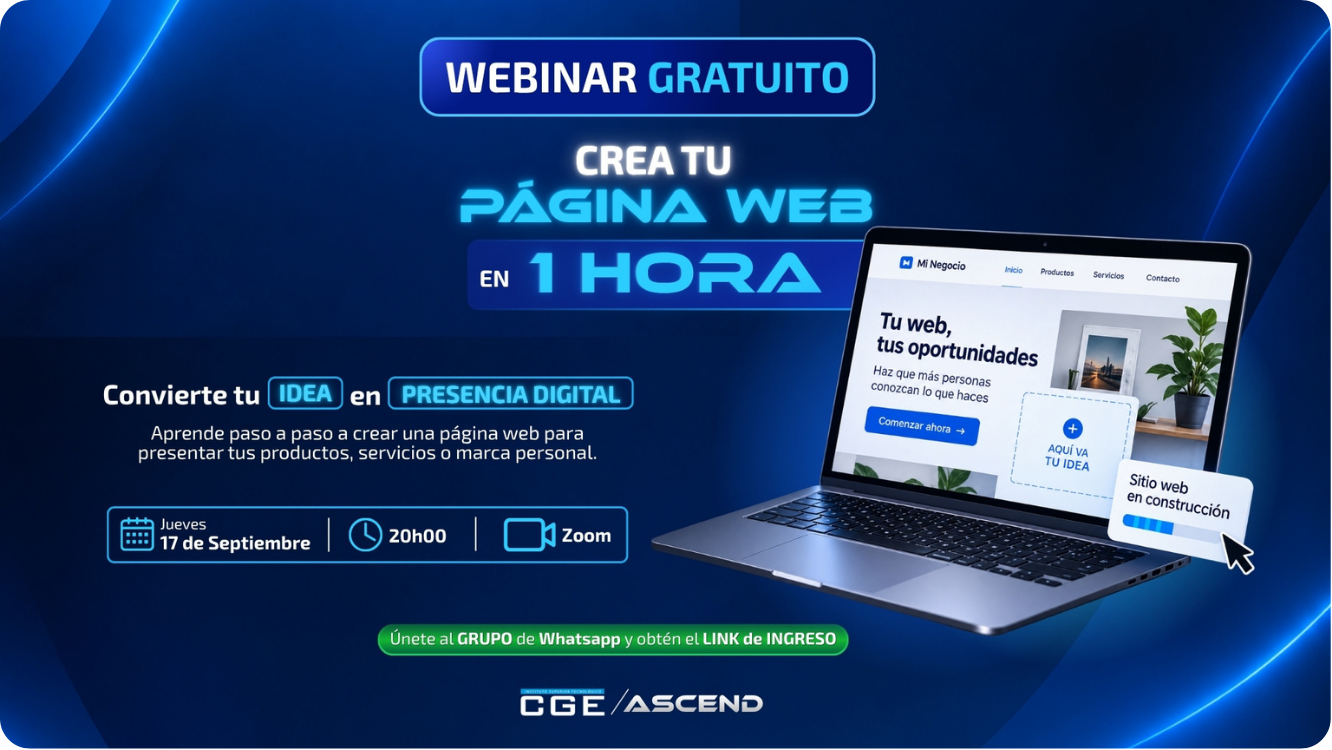 Grabación Crea tu página web en 1 hora
